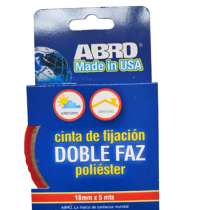 CINTA DOBLE FAZ ABR0 5X18 ROJA